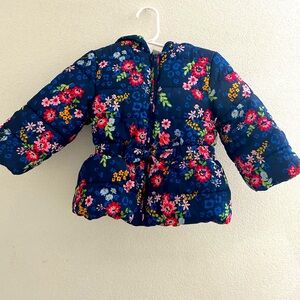 Adorable Floral Girls Coat infant toddler girls size 18 months!